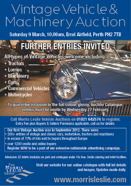 Vintage Vehicle Auction Perth Scotland - Classic Car Shows UK